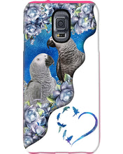 Load image into Gallery viewer, Magical Gray Couple African Parrot Gift For Bird Lovers Phone case
