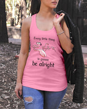 Load image into Gallery viewer, Every Little Thing Is Gonna Be Alright Gift For Flamingo Lovers Ladies Flowy Tank
