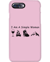 Load image into Gallery viewer, Simple Woman Loves Wine Camping Shoes And Climbing Phone case
