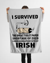 Load image into Gallery viewer, Toilet Paper Shortage Of 2020 Being Quarantined With My   Irish  Personalized Nation Fleece Blanket
