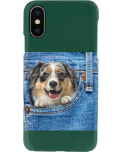 Load image into Gallery viewer, Australian Shepherd In Denim Pocket Gift For Dog Lovers Phone case

