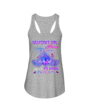 Load image into Gallery viewer, Wings Gift For Angel Grandpa Half Of My Heart Is In Heaven Ladies Flowy Tank
