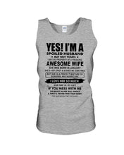 Load image into Gallery viewer, I'm A Spoiled Husband But Not Yours - Awesome Wife Who Was Born In January Unisex Tank Top
