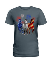Load image into Gallery viewer, Lovely Phone Case Horse Freedom Firework Gift For Horse Lovers Ladies Tee
