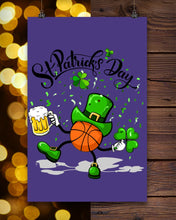 Load image into Gallery viewer, Basketball Saint Patrick's Day Gift For Basketball Lovers Vertical Poster
