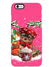 Load image into Gallery viewer, Yorkshire Terrier Loves Drinking Hot Latte Gift For Dog Lovers Phone case
