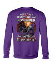 Load image into Gallery viewer, Walk Away I Am A Grumpy Old Man Who Was Born In November Birthday Gift Sweatshirt
