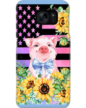 Load image into Gallery viewer, Pig America Flag Sunflower Special Custom Design Phone case

