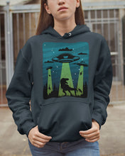 Load image into Gallery viewer, UFA Dinosaur T Rex Sky Full Of Stars Hoodie
