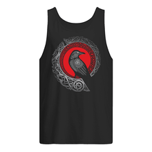Load image into Gallery viewer, Raven Viking Culture Celtic Design Gray And Red Unisex Tank Top

