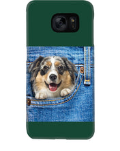 Load image into Gallery viewer, Australian Shepherd In Denim Pocket Gift For Dog Lovers Phone case
