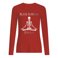Load image into Gallery viewer, Yoga Iron Skeleton Dark Blue Background Gift For Men Unisex Long Sleeve
