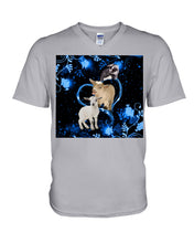 Load image into Gallery viewer, Lovely Phone Case Twinkling Blue Heart Gift For Goat Lovers Guys V-Neck
