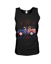 Load image into Gallery viewer, America 4th Of July Truck Pug Gift For Dog Lovers Unisex Tank Top
