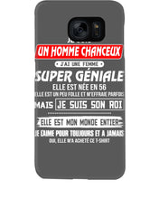 Load image into Gallery viewer, Je Suis Un Homme Chanceux J'ai Line Femme Custom Design Je Suis Son Roi Phone case
