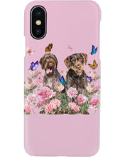Load image into Gallery viewer, German Wirehaired Pointer With Peonies Gift For Dog Lovers Phone case
