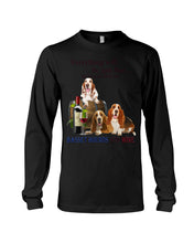 Load image into Gallery viewer, Everything Will Be Just Fine As Long As There Are Basset Hound And Wine Gift For Dog Lovers Unisex Long Sleeve
