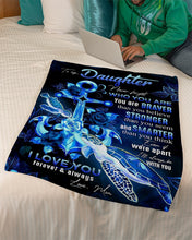 Load image into Gallery viewer, Mom Gift For Daughter With Turtle And Rose Love You Always Fleece Blanket
