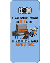 Load image into Gallery viewer, A Man Loves Beer And Dachshund Gift For Dog Lovers Phone case
