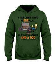 Load image into Gallery viewer, A Man Loves Beer And Dachshund Gift For Dog Lovers Hoodie
