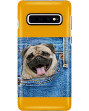 Load image into Gallery viewer, baby Pug In Denim Pocket Gift For Dog Lovers Phone case
