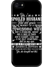 Load image into Gallery viewer, Shes Stubborn Messy And A Brat At Times Black Gift For Husband Phone case
