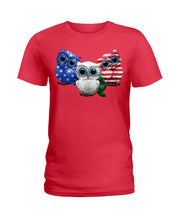 Load image into Gallery viewer, Lovely Phone Case Three Owl With US Flag Gift For Owl Lovers Ladies Tee
