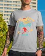 Load image into Gallery viewer, I'm Retired Skiing Is My Job Mountainous Terrain Guys Tee
