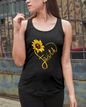 Load image into Gallery viewer, Black Phone Case Sunflower Faith Gift For Christians Ladies Flowy Tank
