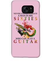Load image into Gallery viewer, Never Underestimate A 60 Year Old Man Can Play A Guitar Phone case
