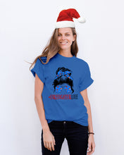Load image into Gallery viewer, Firefighter Make You Life Safe Lady With Blue Ribbonhead Gift For Women Guys Tee
