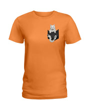 Load image into Gallery viewer, Cat In Your Front Pocket Great Gift For Cat Lovers Ladies Tee
