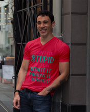 Load image into Gallery viewer, I Can't Fix Stupid But I An Sadate It Gift For Girls Guys V-Neck
