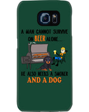 Load image into Gallery viewer, A Man Loves Beer And Dachshund Gift For Dog Lovers Phone case
