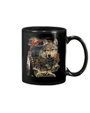 Load image into Gallery viewer, Native Wolf Gift For Wolf Lovers Mug
