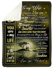 Load image into Gallery viewer, Proposal Full Moon Believe Deep In Your Heart Husband Gift For Wife Sherpa Blanket
