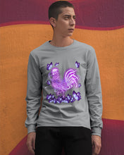 Load image into Gallery viewer, Chicken Purple Butterflies Gift For Chicken Lovers Unisex Long Sleeve
