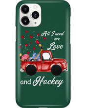 Load image into Gallery viewer, All I Need Are Love And Hockey Gift For Hockey Players Phone case
