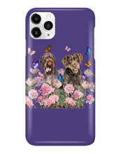 Load image into Gallery viewer, German Wirehaired Pointer With Peonies Gift For Dog Lovers Phone case
