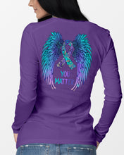 Load image into Gallery viewer, You Matter Ribbon Awareness With Angel Wings Unisex Long Sleeve
