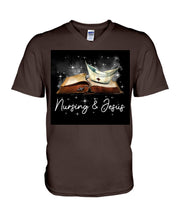 Load image into Gallery viewer, Nursing And Jesus Gift For Family Guys V-Neck
