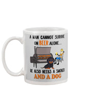 Load image into Gallery viewer, A Man Loves Beer And Dachshund Gift For Dog Lovers Mug

