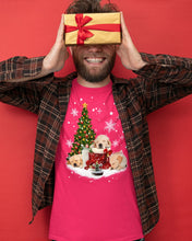 Load image into Gallery viewer, Funny Golden Retrievers Sleep In Red Boots Gift For Dog Lovers Guys Tee
