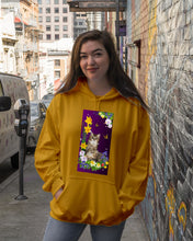 Load image into Gallery viewer, Flowers Under Butterfly Purple With Cat Gift For Cat Lovers Hoodie

