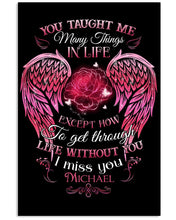 Load image into Gallery viewer, You Taught Me Many Things In Life Custom Name Gift For Son Name Michael Vertical Poster
