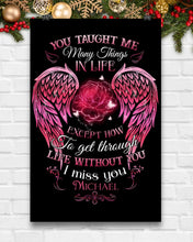Load image into Gallery viewer, You Taught Me Many Things In Life Custom Name Gift For Son Name Michael Vertical Poster
