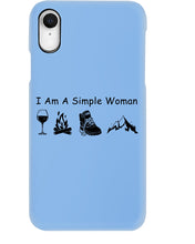 Load image into Gallery viewer, Simple Woman Loves Wine Camping Shoes And Climbing Phone case
