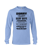 Load image into Gallery viewer, Gift For Husband Taken By A November Sexy Wife Who Happens To Cuss A Lot Unisex Long Sleeve
