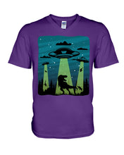 Load image into Gallery viewer, UFA Dinosaur T Rex Sky Full Of Stars Guys V-Neck
