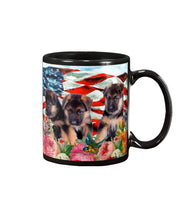 Load image into Gallery viewer, American Flag Sky Flower German Shepherd Gift For Dog Lovers Mug
